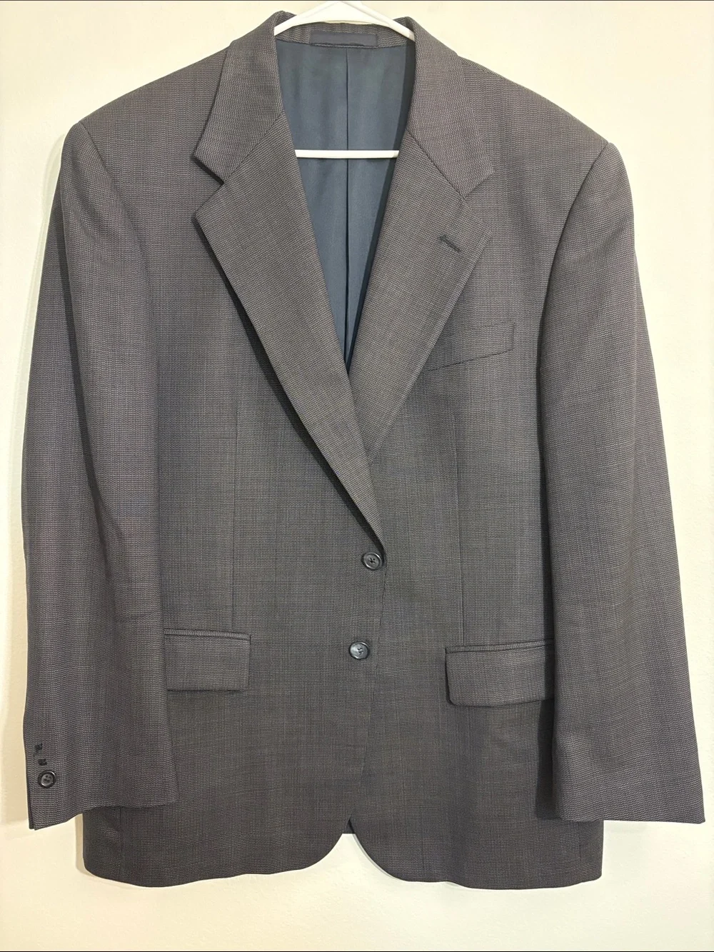 Milano pure wool Classic Men's Gray Two-Button Blazer